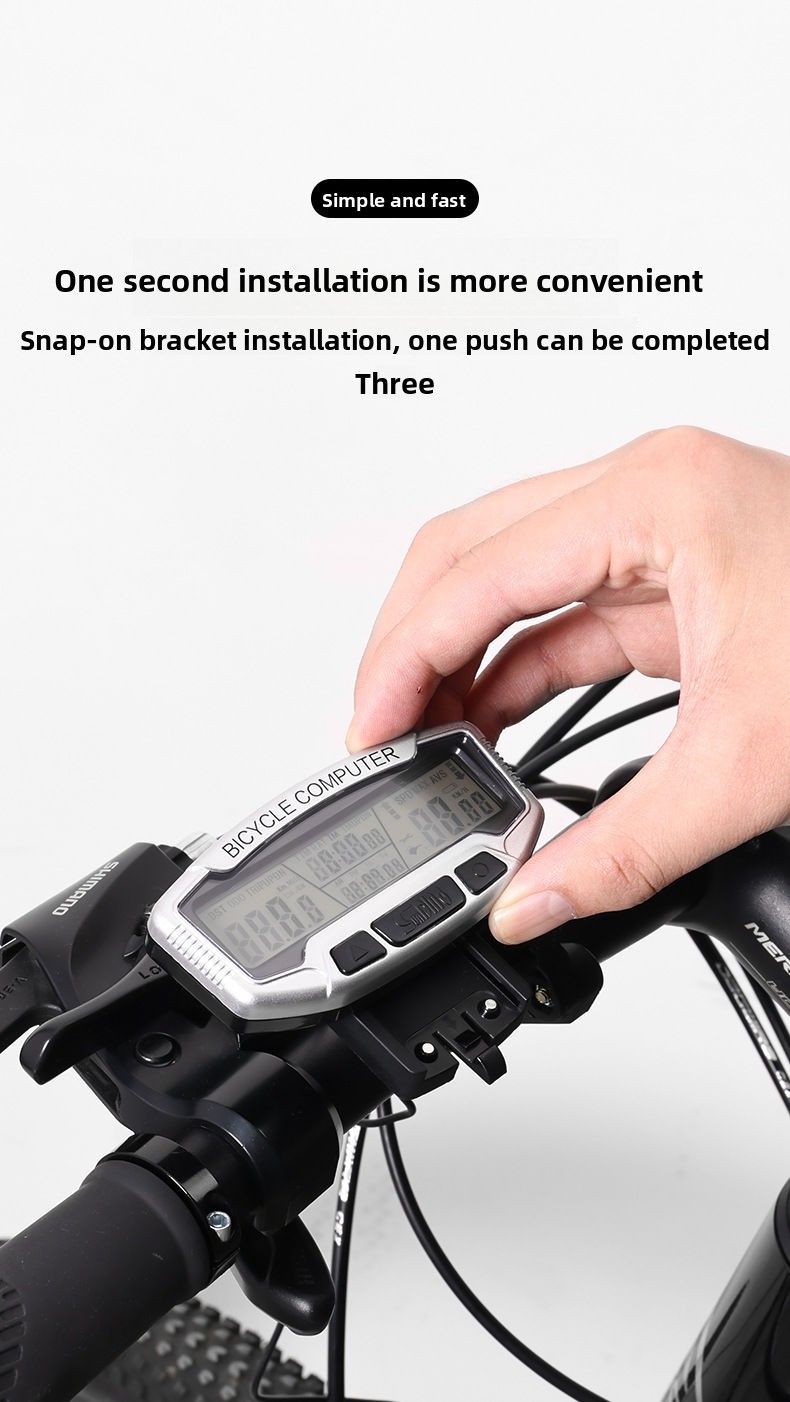 Shundong SD-558A Mountainbike-Computer mit großem Bildschirm und blauem Nachtlicht-Fahrradtachometer_voghion.com