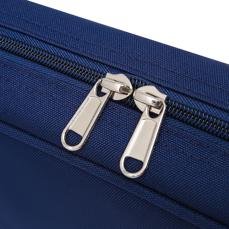 High-Quality Snooker Cue Case For 3/4 & 1/2 Cues - Durable Oxford Fabric With Polyester Lining - Travel-Friendly & Compact Storage - Black & Blue_voghion.com