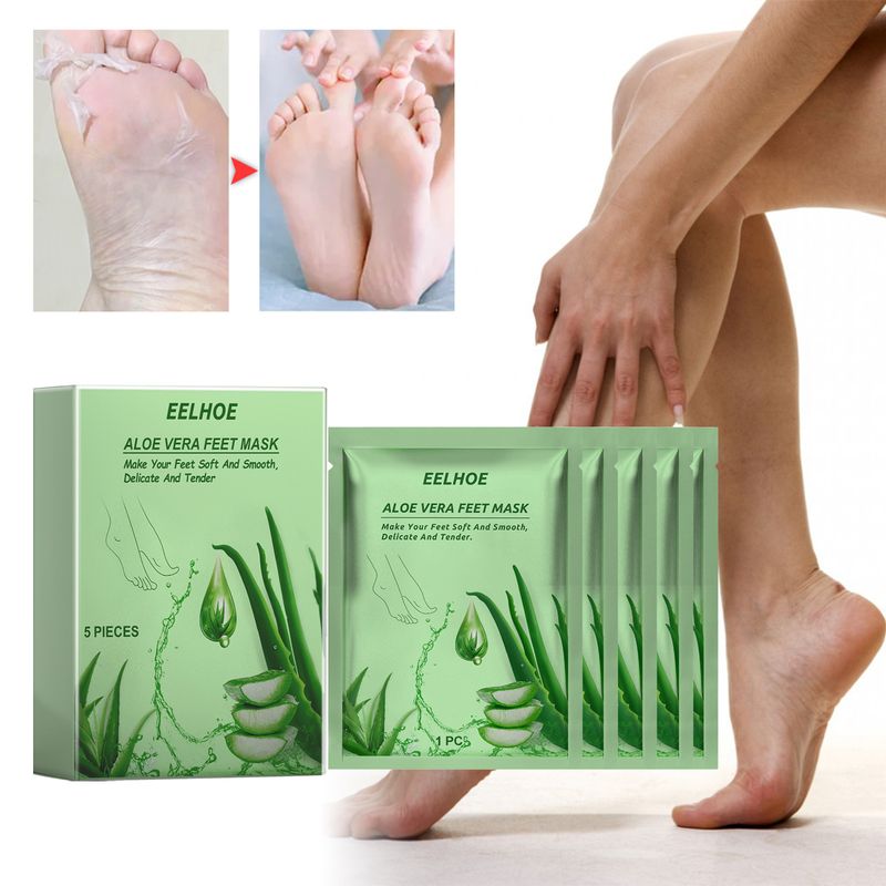 EELHOE Aloe Feuchtigkeitsspendendes, nährendes, straffendes, straffendes Hautreinigungs- und Cornering-Fußmaskenpflaster_voghion.com