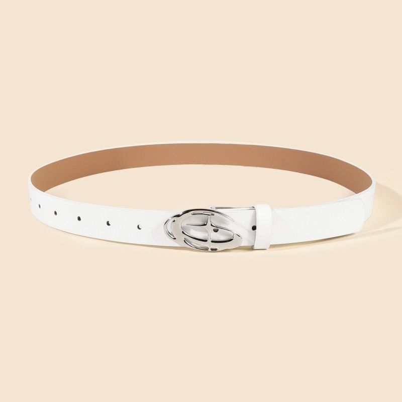 Trendy New Abstract 3D Cross Star Design Buckle For Jeans And Dresses Fashionable Versatile Belt_voghion.com
