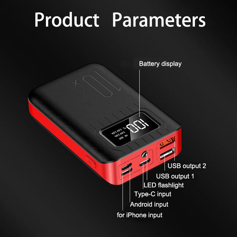 Music Festival Bank 10000/20000/30000 Mah Lanternă Power Banks cu afișaj LED_voghion.com