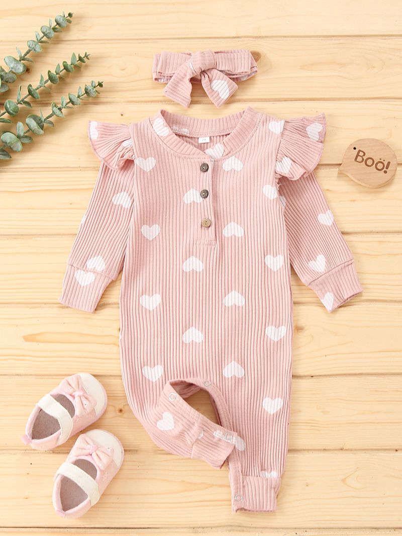 Ropa nueva de otoño e invierno para hombre y mujer, mono de manga larga con estampado en forma de corazón y pañuelo para la cabeza_voghion.com