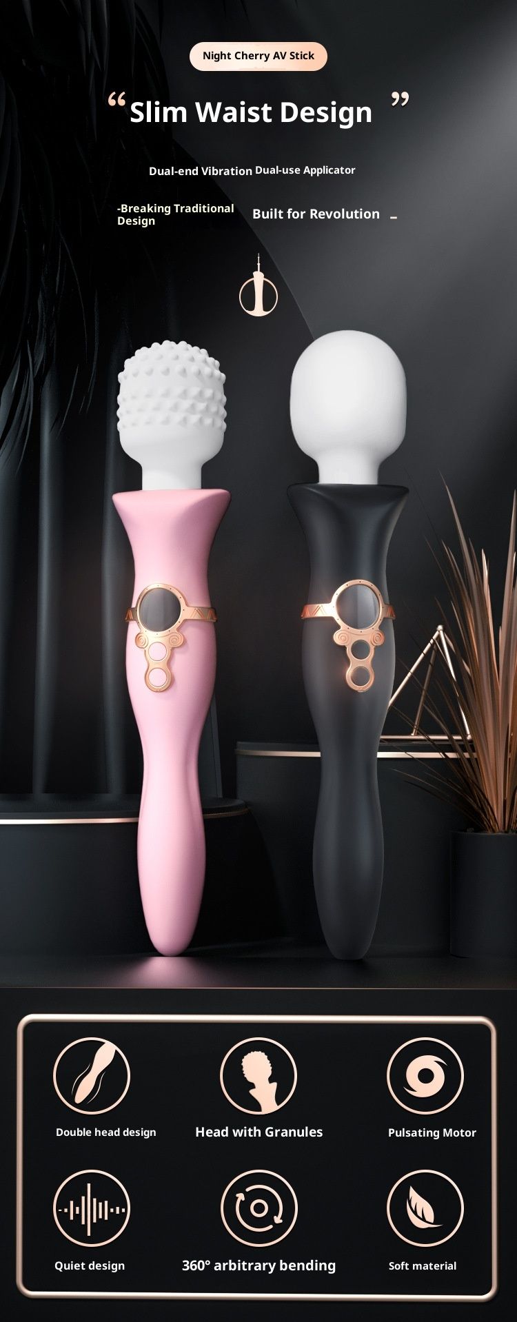 LuvBox Yezakura Dual-Head Massage AV Vibrator für Frauen, Masturbationsgerät, starke Vibration, Sexspielzeug für Erwachsene_voghion.com