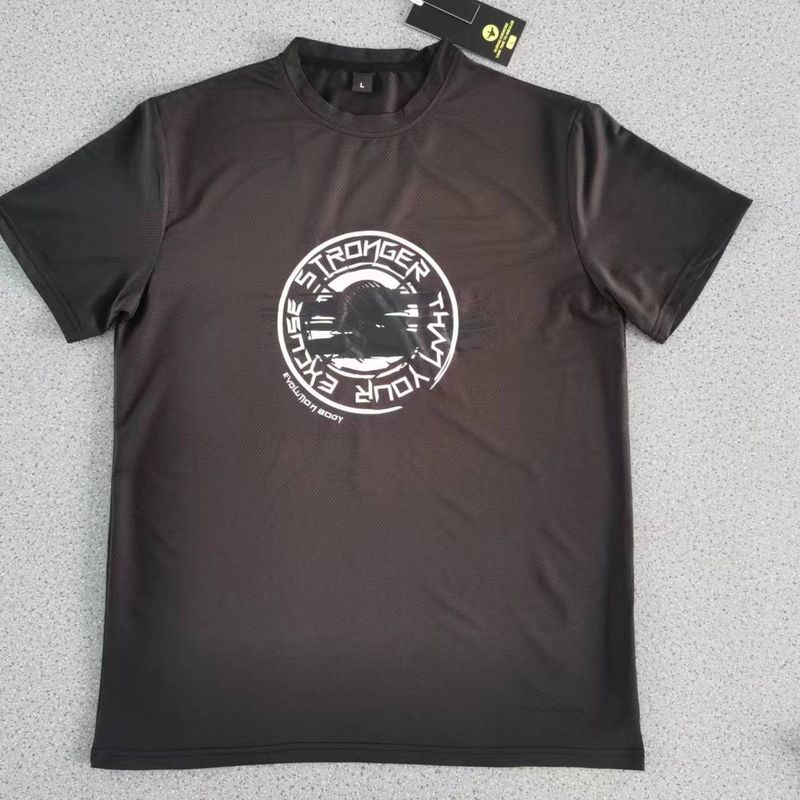 Printemps/été nouveaux sports pour hommes, loisirs, course à pied, entraînement physique, séchage rapide, élastique, sensation de glace à manches courtes_voghion.com