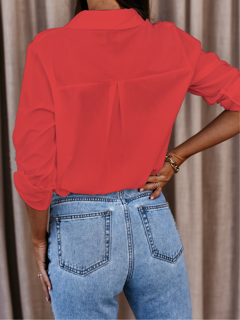 Abbigliamento da donna, cappotti invernali semplici a maniche lunghe con scollo a V e bottoni, camicia da donna più venduta_voghion.com