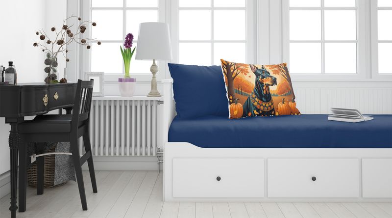 Doberman Pinscher Fall Standard Pillowcase Lightweight Super Soft Easy Care Decorative Artwork Pillowcase, Standard_voghion.com