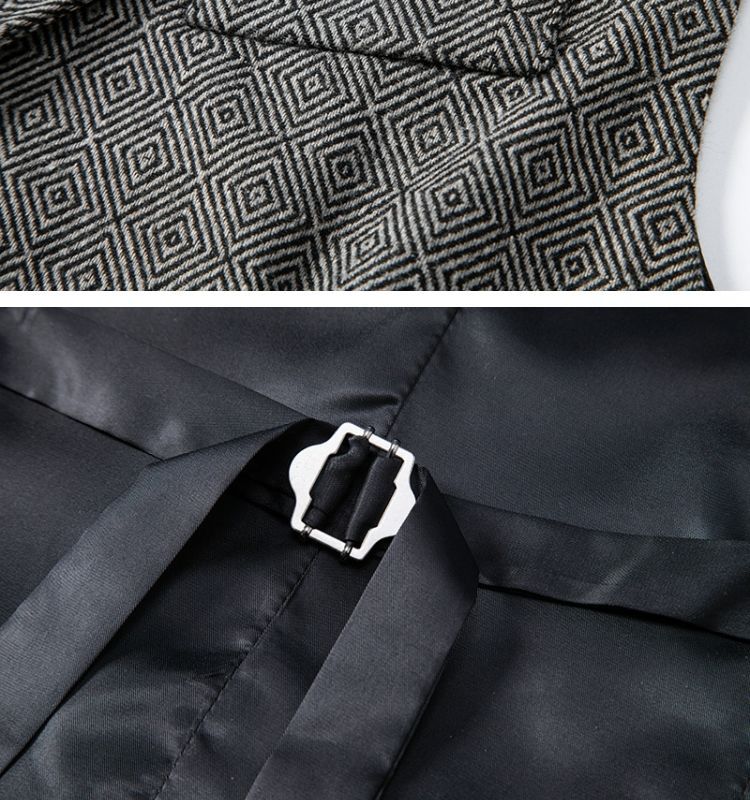 2025 Nieuwe heren visgraatstof retro detectivekleding pak revers vest_voghion.com
