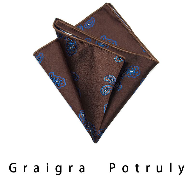 Men's Formal Business Retro Burgundy Dark Green Brown Pocket Square Set_voghion.com