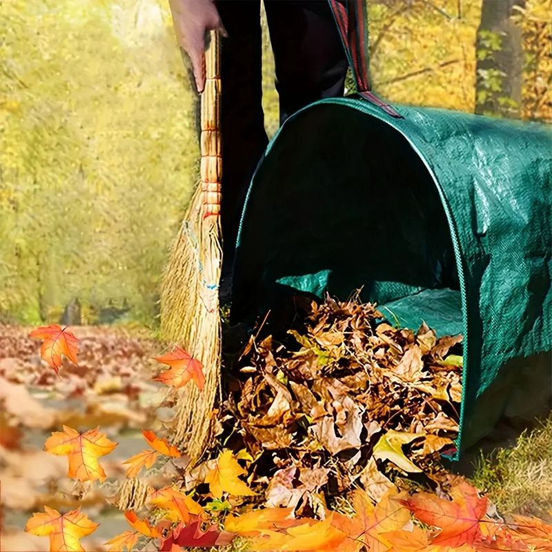Hochwertige, wasserdichte und wiederverwendbare PP-Gartenabfallsäcke (10.000-mal verwendbar) mit Tragegriffen für die Sammlung von Pflanzen- und Laubabfällen sowie für das Recycling_voghion.com