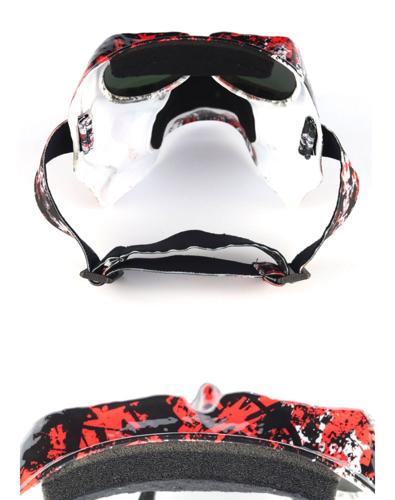 Direct Skull Protection Dustproof Off-road Devil Mask Motorcycle Rider Goggles Face Shield Windshield_voghion.com