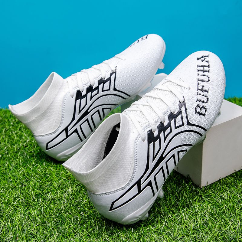Scarpe da calcio alte per giovani studenti con unghie lunghe, scarpe da allenamento in erba artificiale rotte, scarpe da calcio da uomo e da donna_voghion.com