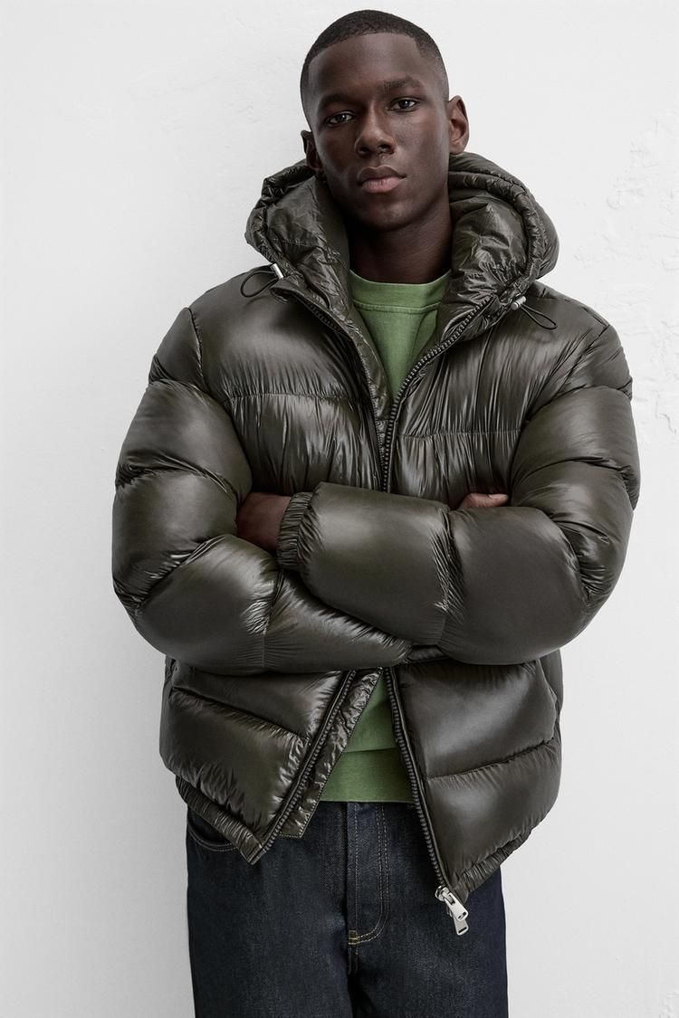 Herrenbekleidung Herren-Steppjacke mit Kapuze - Streetwear-Bomberjacke, 3D-Druckdesign, Schwarz/Olivgrün/Rotbraun, Größen S-3XL_voghion.com