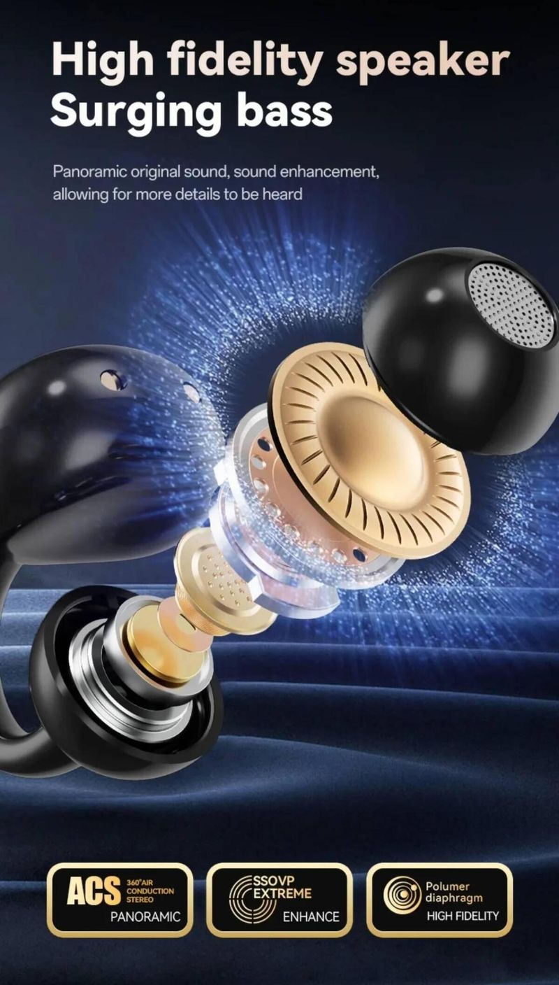 Wireless Clip-on With Touch Screen, Real-time Translation Of 144 Languages, Smart Bluetooth Headphones_voghion.com