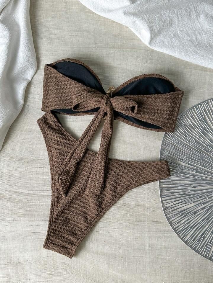 Sexy Bikini Set - Tube Top With Slit Long Skirt, European Style Swimwear For Women_voghion.com