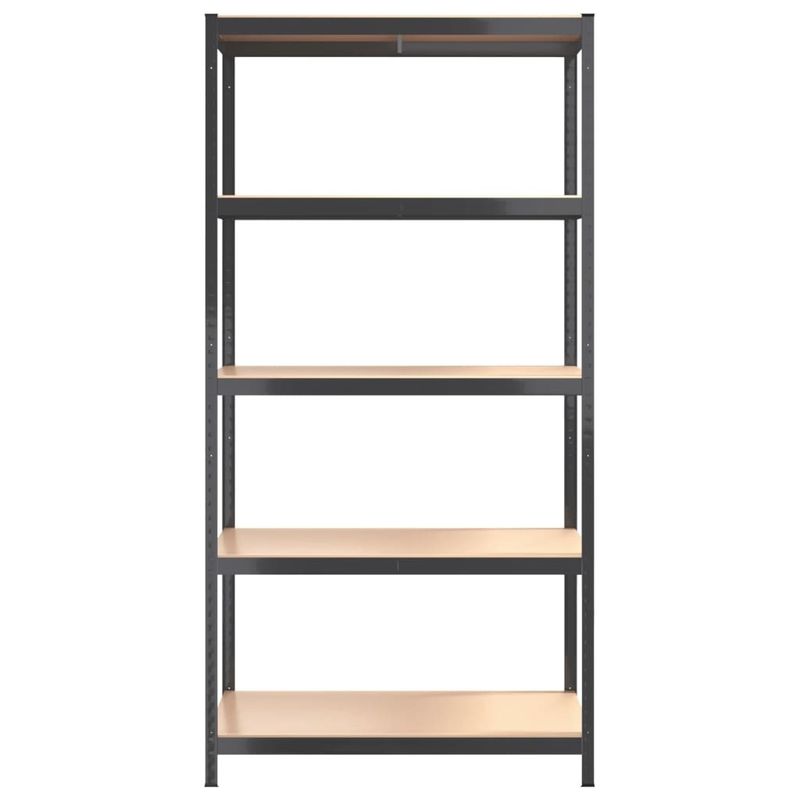 5-Layer Shelves 4 pcs Anthracite Steel&Engineered Wood_voghion.com