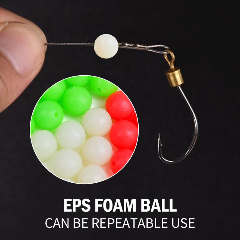 Świecąca okrągła perła nocna do połowu ryb morskich, kosmiczne fasolki, stop, plastikowe fluorescencyjne koraliki, akcesoria, 1000 sztuk/worek_voghion.com