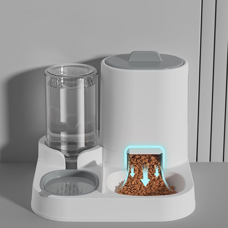 2-in-1 Auto Pet Feeder & Water Bowl, Removable For Easy Cleaning, Compact Food Station For Multiple Pets, Cats Or Small Dogs_voghion.com