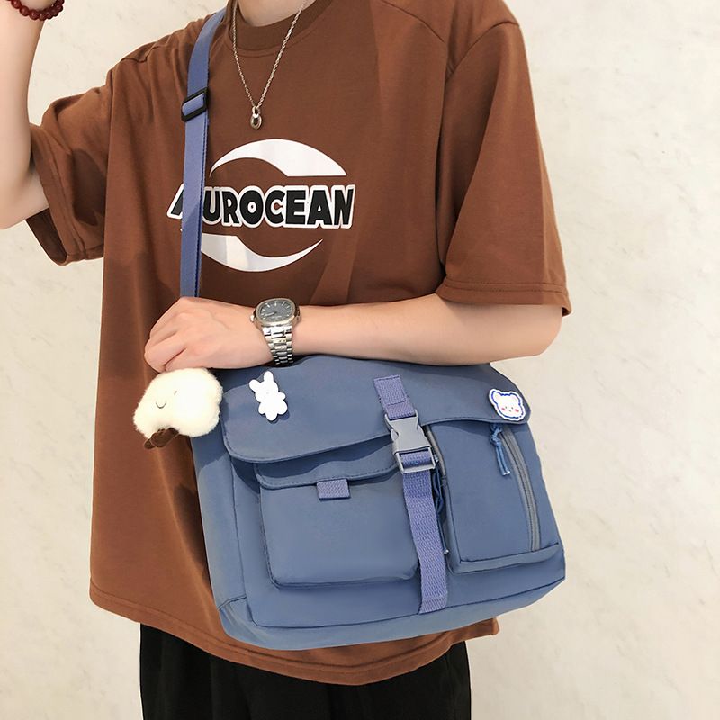 Borsa a tracolla francese da uomo, stile casual, grande capacità, unica, alla moda, con tracolla, stile da lavoro_voghion.com