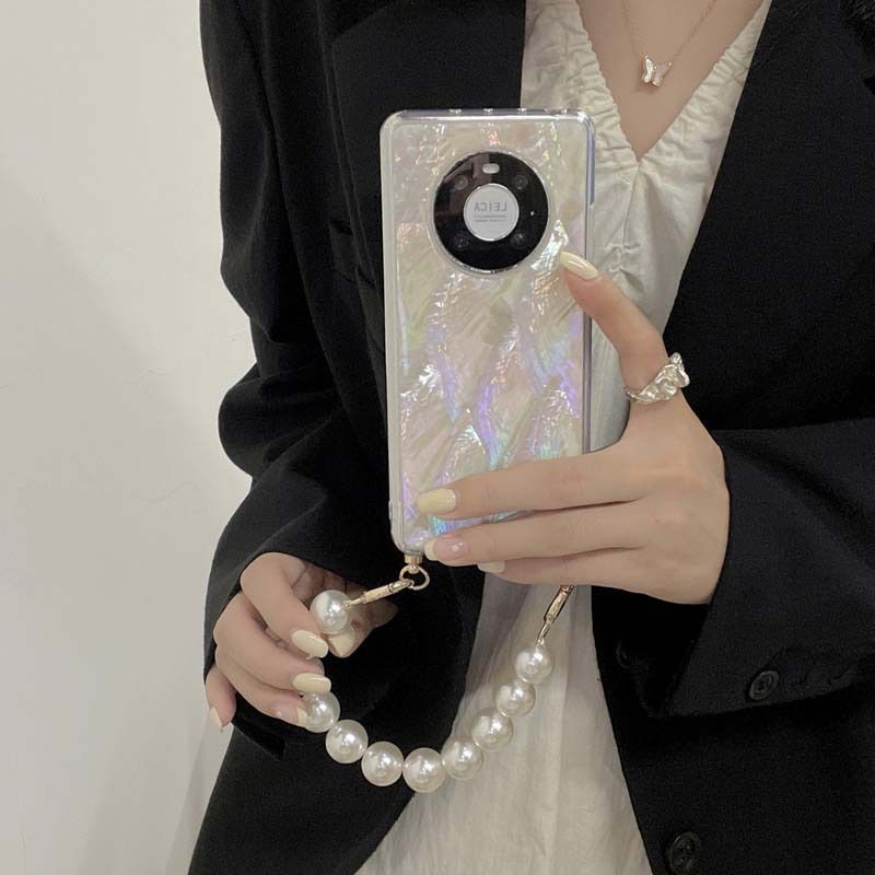 Bracciale a conchiglia adatto per iPhone 13 Promax, custodia per telefono Huawei Mate40, tracolla Qiao Jingjing 14 naturale 12_voghion.com