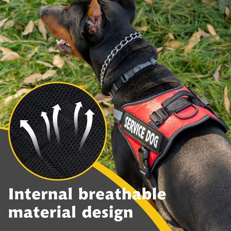 Guinzaglio per cani in pelle PU riflettente con imbracatura anti-groviglio e design retrattile per cani_voghion.com