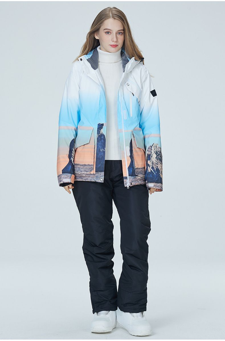 Nuovo completo da donna, con tavola singola e doppia, giacca da sci invernale calda e spessa in stile coreano_voghion.com