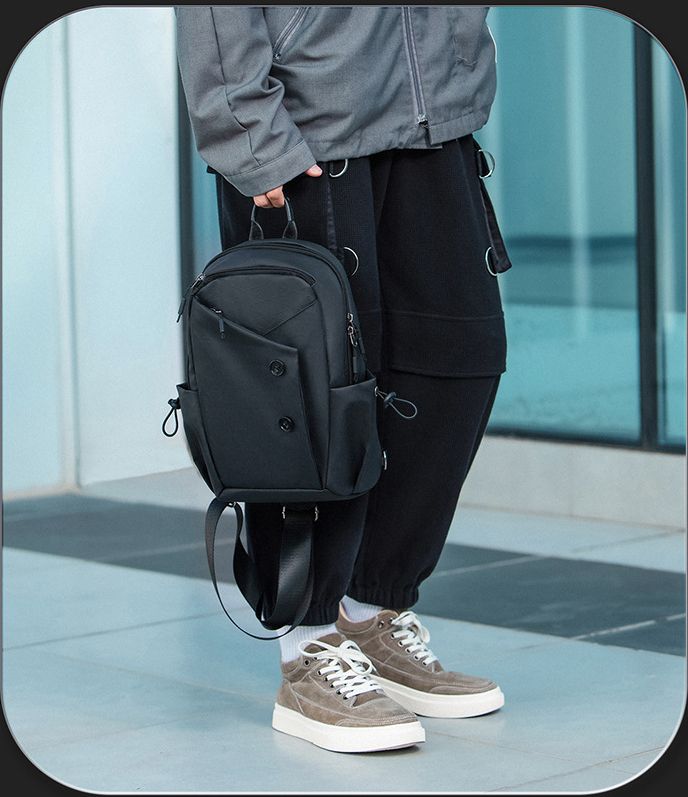 New Oxford Satchel Men's Messenger Bag Simple Multi-functional Shoulder Small Backpack Business Trip Shoulder Chest Bag_voghion.com