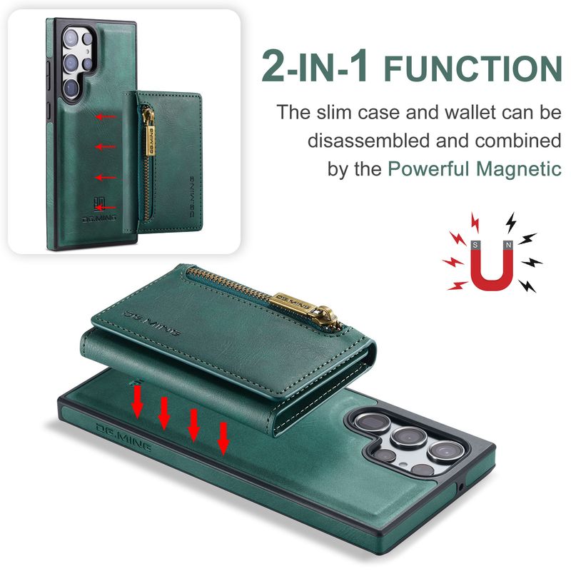 M5 per Samsung S22 Ultra custodia magnetica laterale in pelle per telefono S22 Ultra custodia protettiva portafoglio due in uno_voghion.com