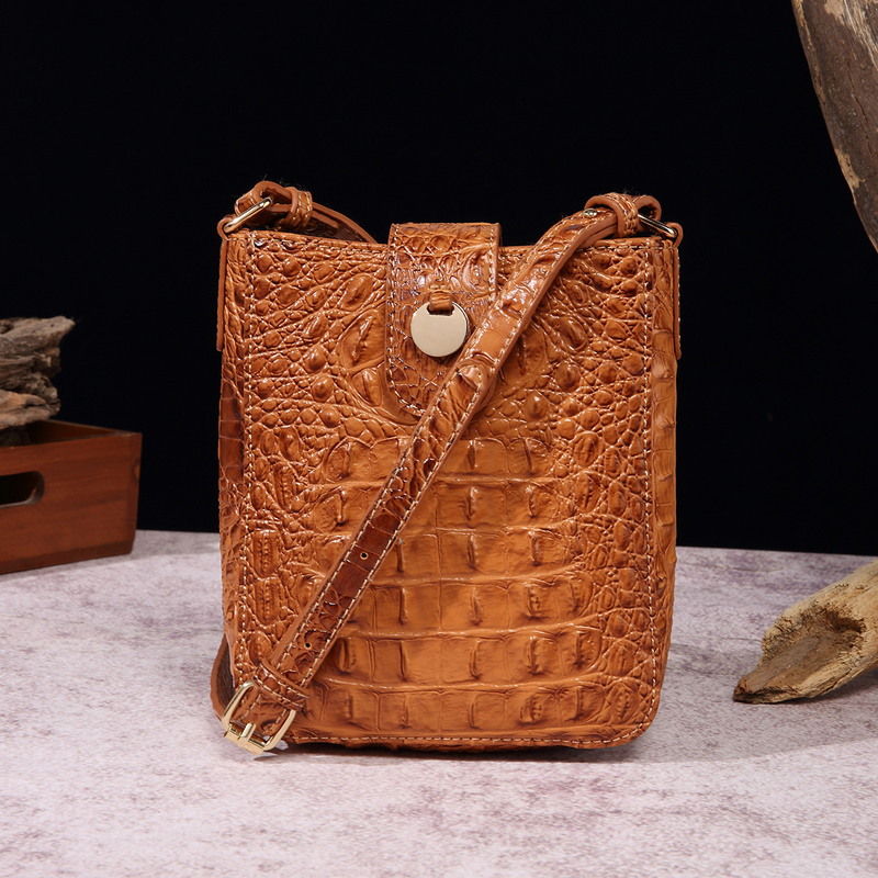 retro slung mobile phone clutch wallet Brahman crocodile pattern for cross-border independent station_voghion.com