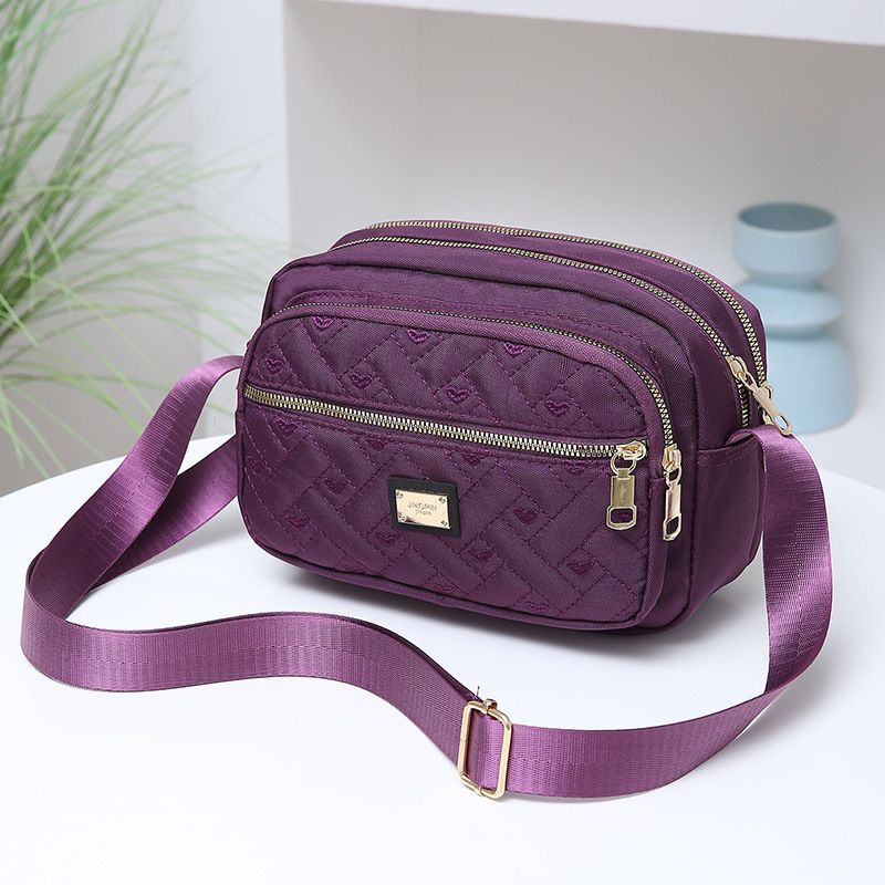 Borsa a tracolla multistrato per donna 2024, nuova borsa a tracolla in nylon Oxford da donna, in tela, casual, piccola_voghion.com
