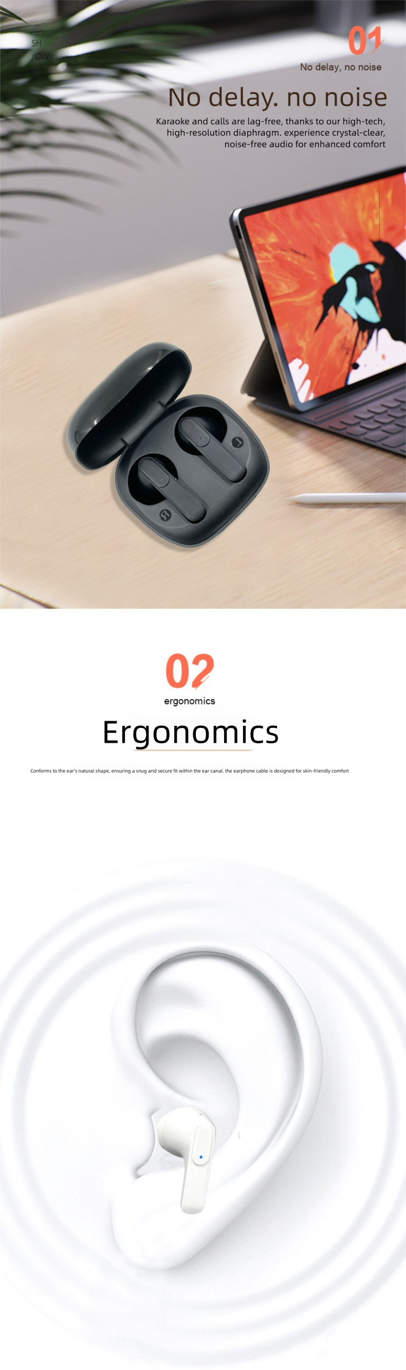 Wireless Bluetooth Ultra-Long Battery Life Heavy Bass Noise Reduction Smart Touch HD Call Stereo Headset_voghion.com