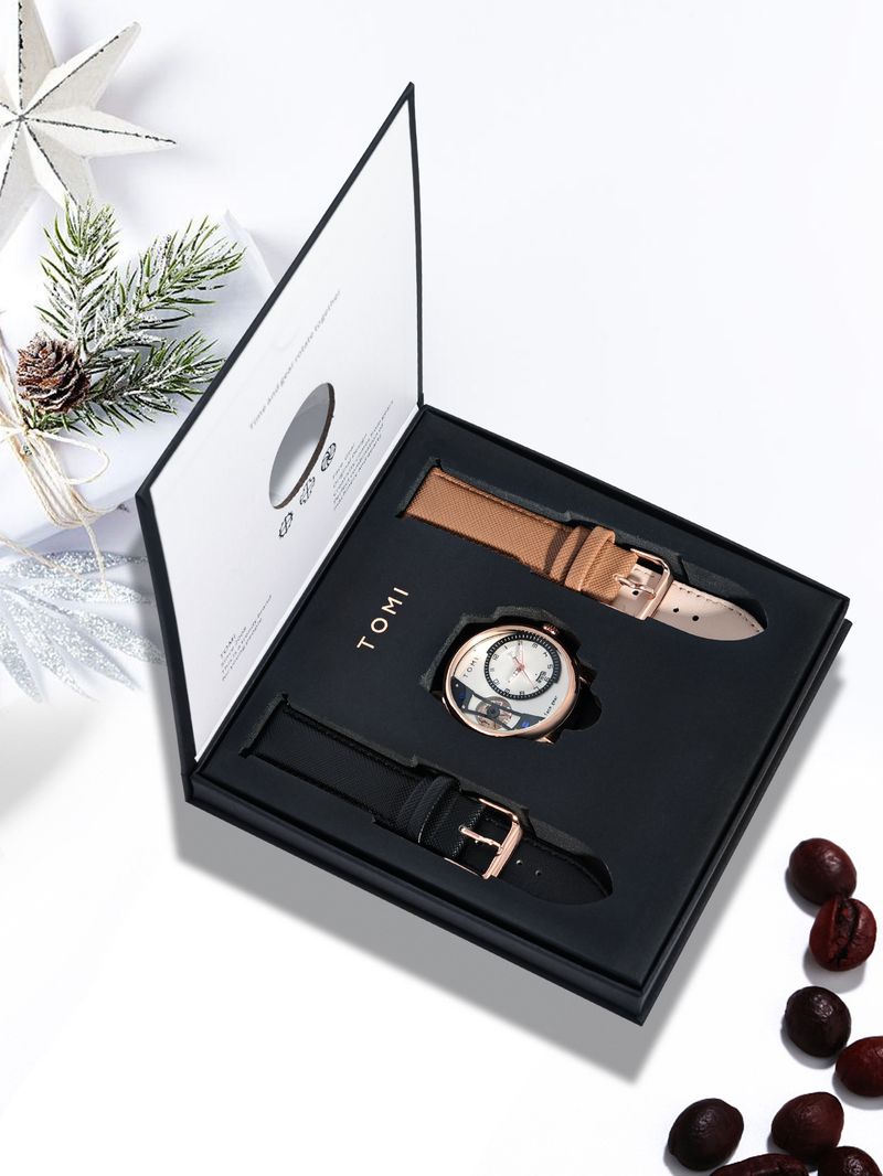 Men's Classic Quartz Watch With Genuine Leather Strap, Minimalist Design, Stainless Steel Buckle, Perfect For Business And Casual Wear_voghion.com