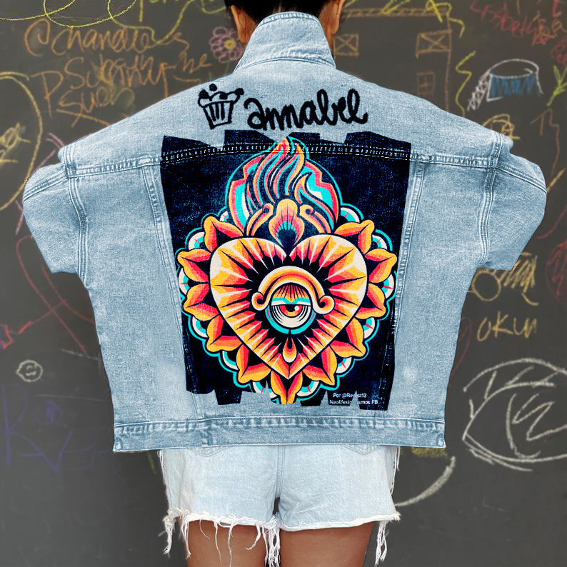 lässige Jeansjacke Street Fun Dark Series Damen-Jeansjacke_voghion.com