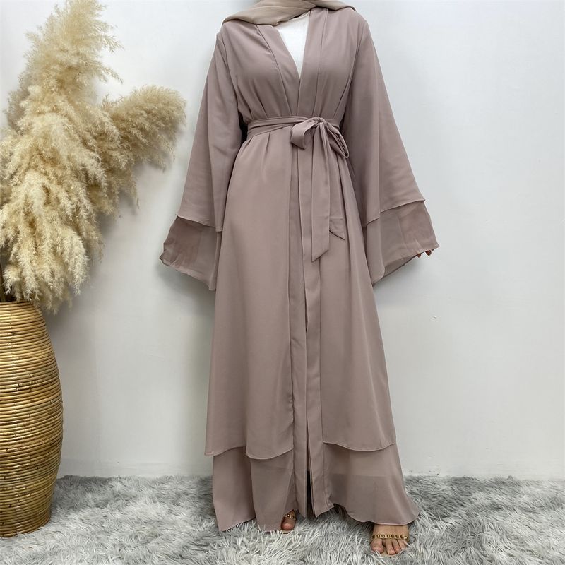 Ramadan Chiffon Open Abaya Dubai Türkei Kaftan Muslim Für Frauen Kimono Modest Robe Femme Kaftan Marocain Islam Kleidung Kleid_voghion.com