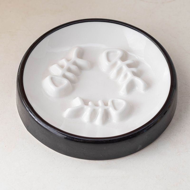 Ceramic Pet Neck Protection Anti-Choking Slow Feeder Cat Bowl Dog Food Dish_voghion.com