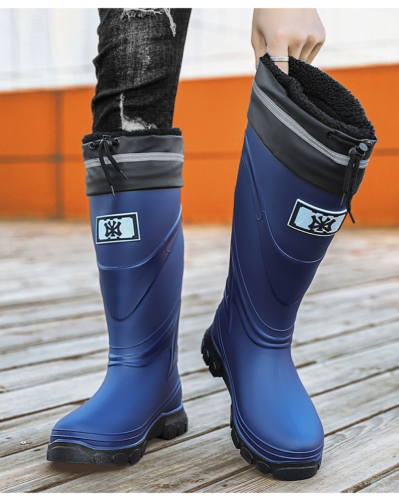 Wild Bird Association High Tube Waterproof Mouth Rain Boots Size 40-45_voghion.com
