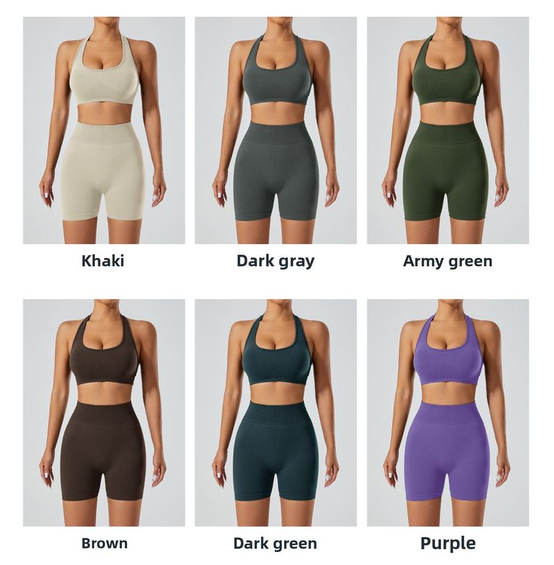 Cross-Border European And American Style Tight Seamless Yoga For Women, Quick-Dry, Slimming, Back-Enhancing Fitness_voghion.com