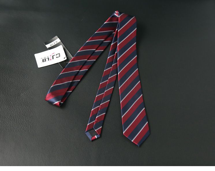 Unisex Men's and women's tie narrow polyester silk business British tie 6CM_voghion.com