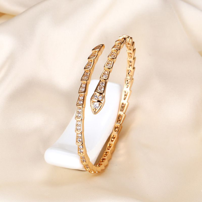 Exquisite Full Diamond Snake Bone For Women, Stylish Versatile, Bold And Elegant High-End Bracelet_voghion.com