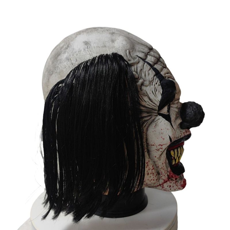 Party Masks Horror Black Braid Clown Headgear Halloween Fangs Clown Mask Dance Party Festival Performance Mask_voghion.com