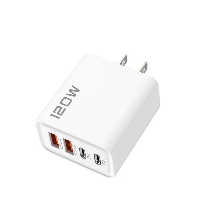 120 W Schnelllade-Doppel-USB-C-PD-Multiport-Wandladegerät-Adapter mit UK-Stecker für Telefon*_voghion.com