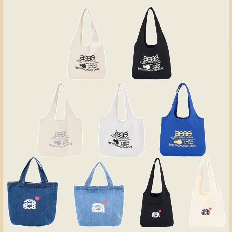 Borsa a tracolla sottobraccio in denim con cuore e lettera, marchio coreano di nicchia alla moda AEAE, per donna_voghion.com