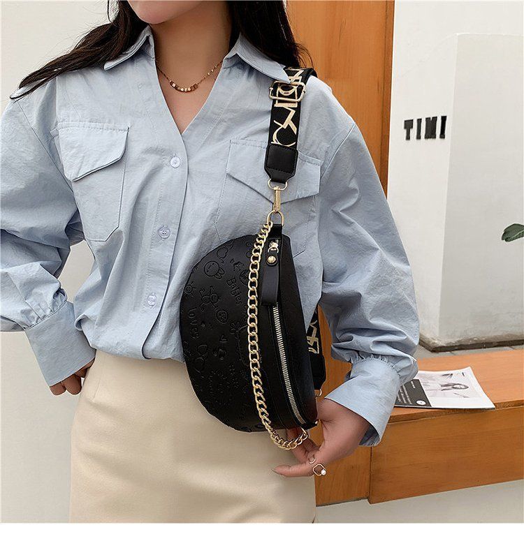 2021 nuova tendenza moda spalla tracolla catena in rilievo borsa a mano marsupio per donna_voghion.com