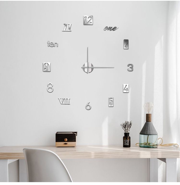 Orologio da parete moderno in acrilico per soggiorno - Movimento silenzioso fai da te, grande formato 130 cm, orologio decorativo rotondo con display della data_voghion.com