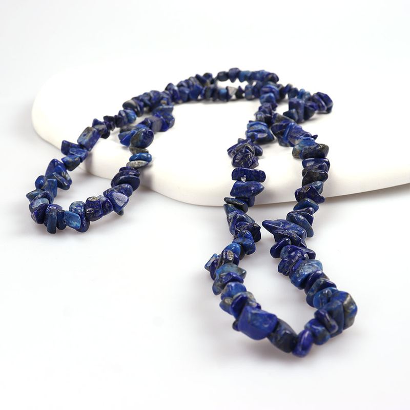 Collana di perline di ghiaia di agata naturale - Perline punzonate da 8-10 mm con catena regolabile da 24 pollici, gioielli curativi fai da te per la creazione di braccialetti_voghion.com