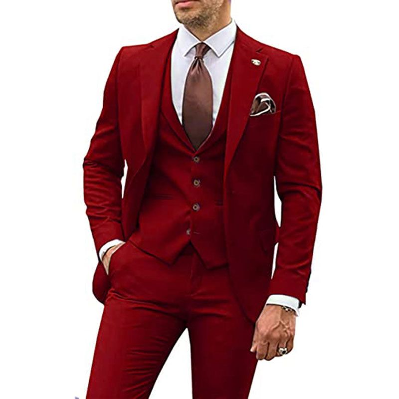 Ropa para hombre, traje de novio, traje de negocios, traje de tres piezas para banquete de boda, traje para hombre_voghion.com