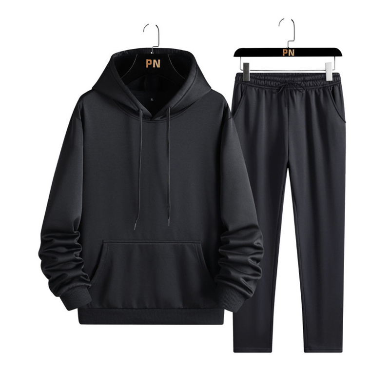 2023 Autunno Giovani Nuovo Set Girocollo Casual Sport Due Pezzi Maglione Con Cappuccio Pullover Maglione Moda Uomo_voghion.com