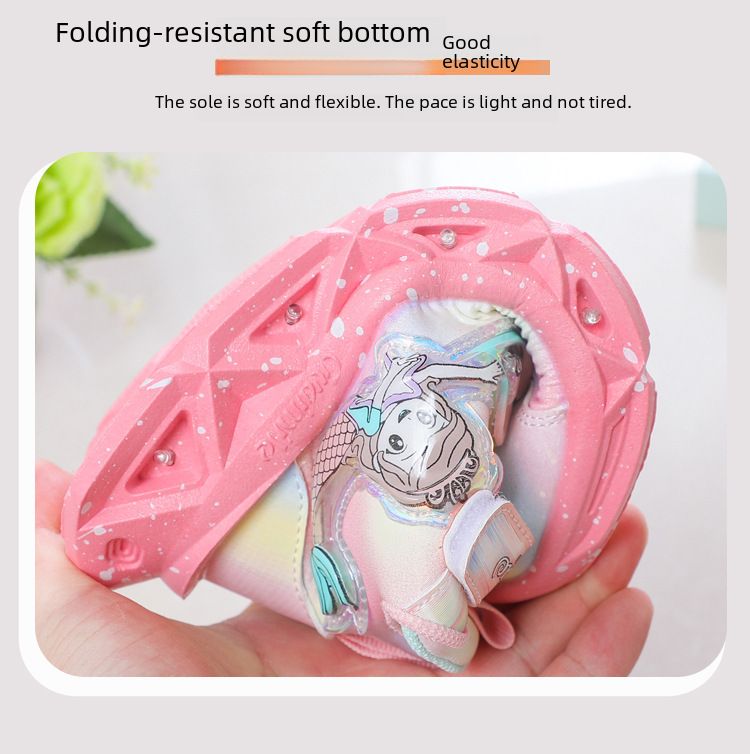 Children with light sneaker 2024 spring and autumn mesh breathable children's shoes medium and small children Princess lightweight casual shoes_voghion.com