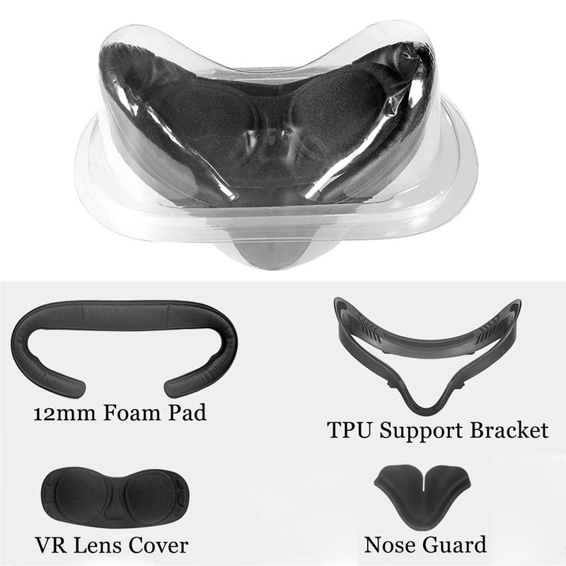 VR Replacement Eye Mask PU Leather Foam Face Cover Facial Interface Stand Eyes Lens Pad For Meta Oculus Quest 2_voghion.com