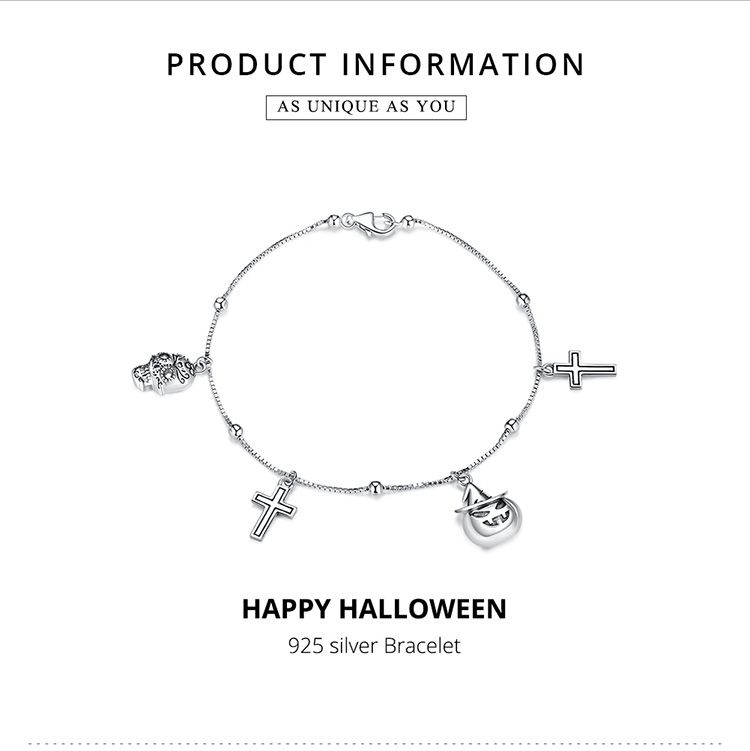 Festive Halloween Bracelet , 925 Sterling Silver Bracelet For Women_voghion.com
