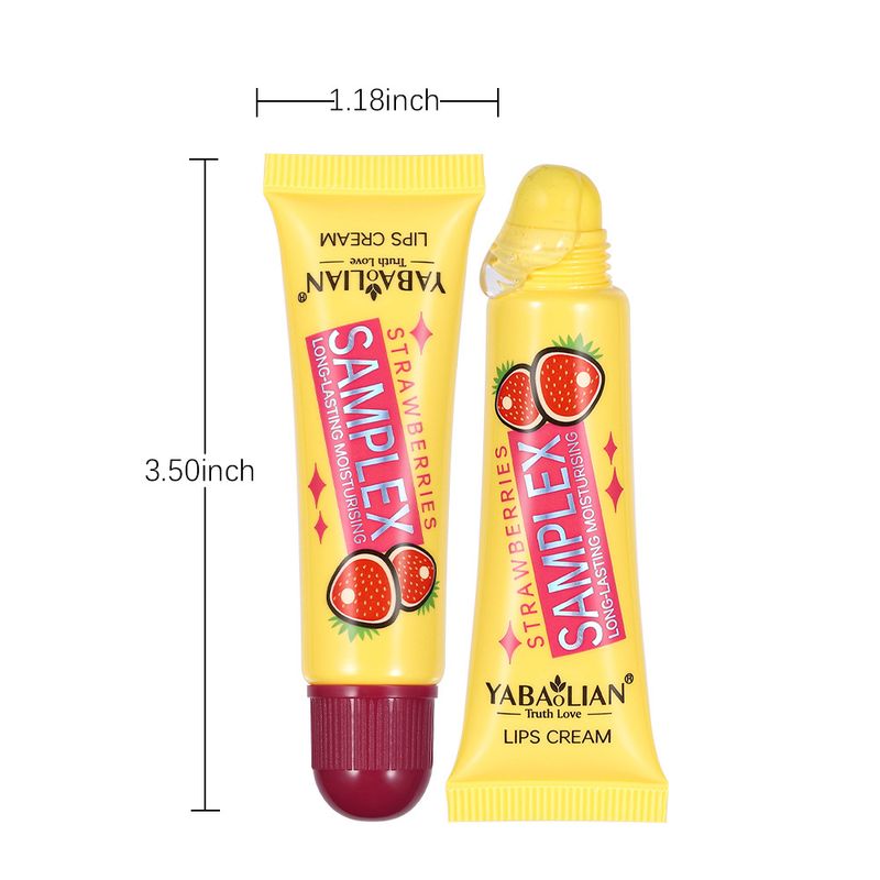 Batom colorido YABAOLIAN Batom incolor hidratante e anti-rachaduras com óleo de frutas para lábios_voghion.com